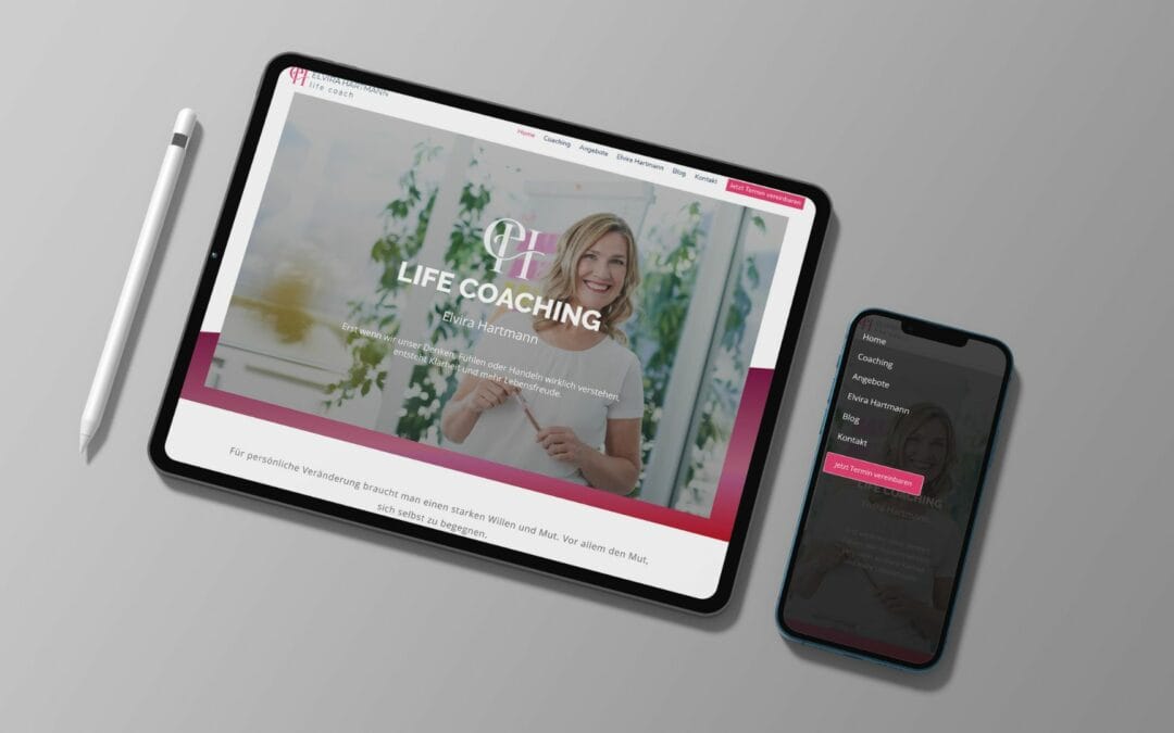 Entwicklung Webdesign für Life Coach Elvira Hartmann aus Basel, Schweiz